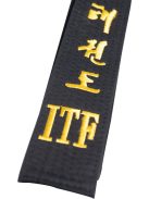 TOP TEN ITF Taekwon-do hímzett fekete öv