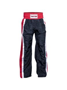 TOP TEN MESH BLACK-RED WAKO APPROVED 2025 Kick-box nadrág