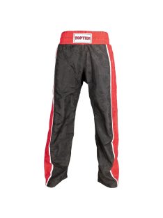   TOP TEN STRIPES BLACK-RED WAKO APPROVED 2025 Kick-box nadrág