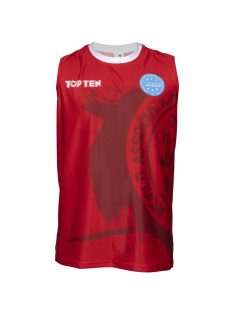 TOP TEN KICK-LIGHT RED WAKO APPROVED 2025 Kick-box trikó