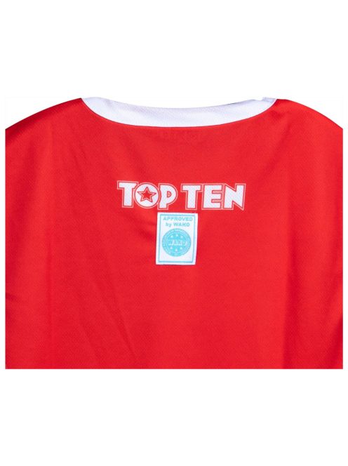 TOP TEN KICK-LIGHT RED WAKO APPROVED 2025 Kick-box trikó