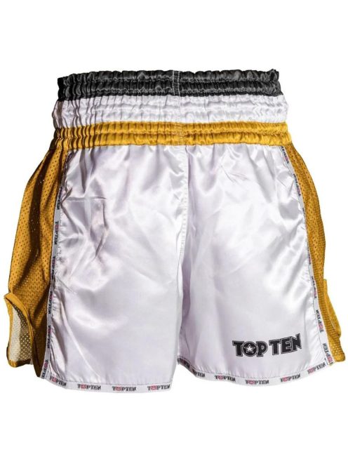 TOP TEN STAR WHITE-GOLD Kick-box nadrág