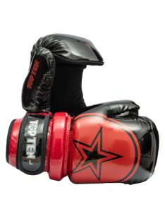   TOP TEN GLOSSY BLOCK STAR BLACK-RED WAKO APPROVED 2025 POINT FIGHTER kesztyű