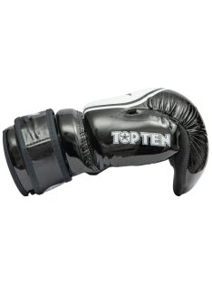   TOP TEN GLOSSY BLOCK STAR  BLACK-WHITE WAKO APPROVED 2025 POINT FIGHTER kesztyű