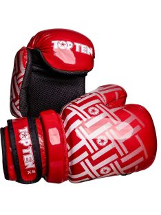   TOP TEN GLOSSY BLOCK PRISM RED WAKO APPROVED 2025 Point fighting kesztyű