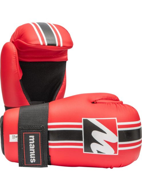 MANUS MONOCROME RED  WAKO APPROVED 2025 Point fighting kesztyű